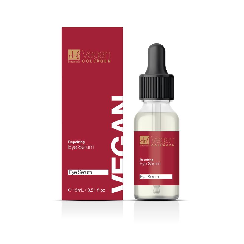 Sérum Facial Antiedad Vitamina C y Ácido Hialurónico 30ml + Sérum Contorno de Ojos Reparador de Colágeno Vegano.