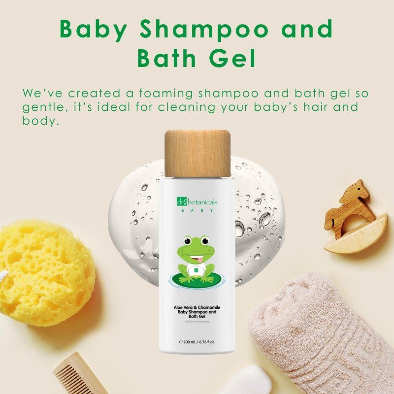 Champú y Gel de Baño Bebé Aloe Vera y Manzanilla 200ml