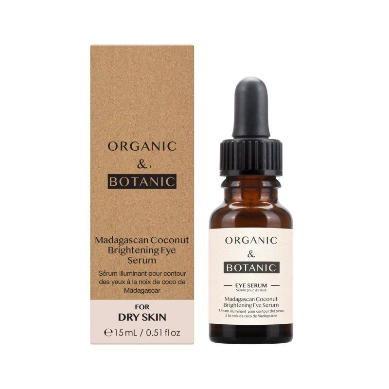 Madagascan Coconut Eye Serum - 15ml - Hydrating & Depuffing with Aloe Vera & Vitamin E for Refreshed, Youthful Eyes