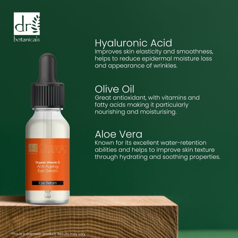 Suero de ojos antiedad con vitamina C orgánico 15 ml