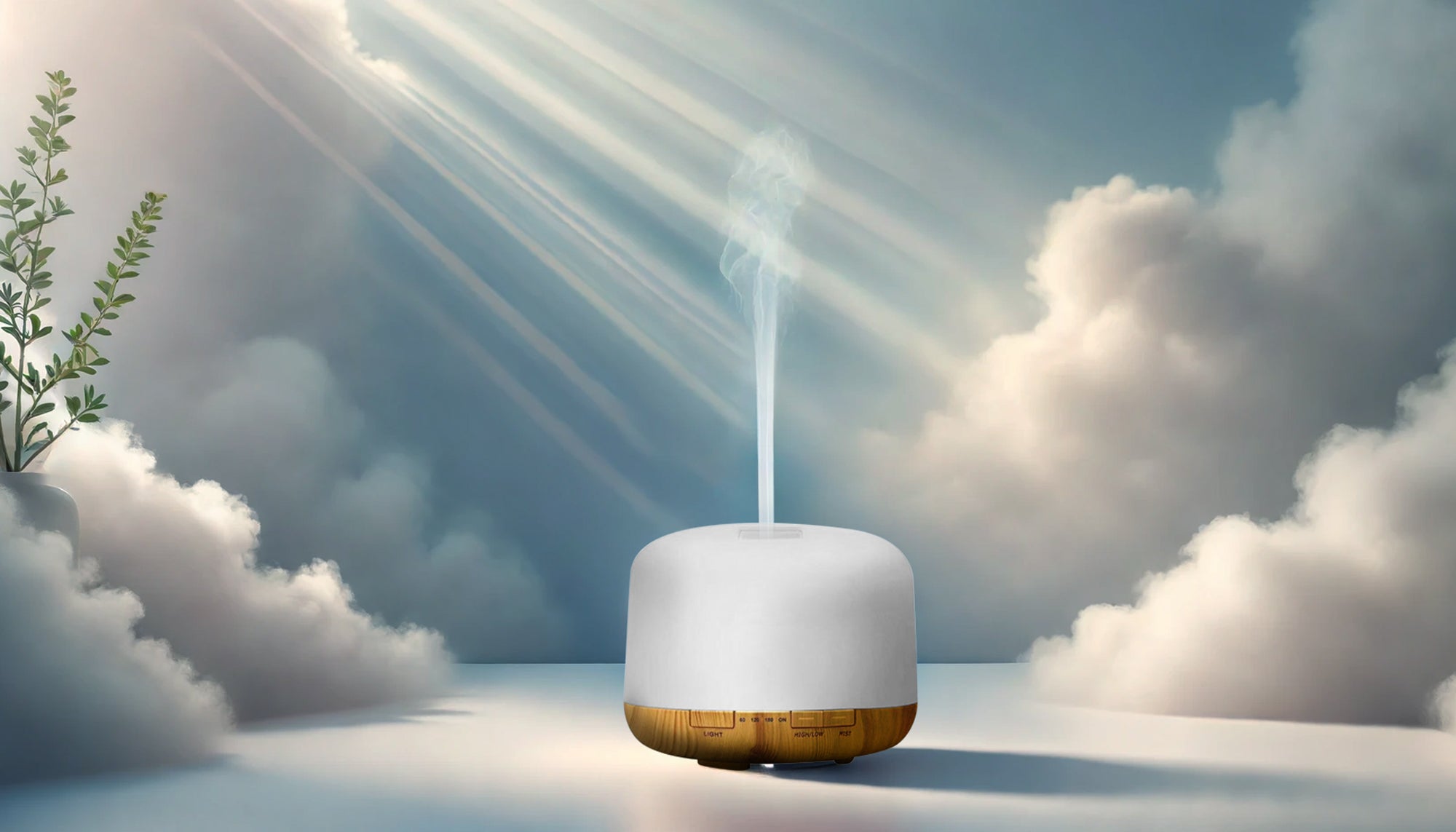 Difusor de aroma con base de veta de madera (USB)