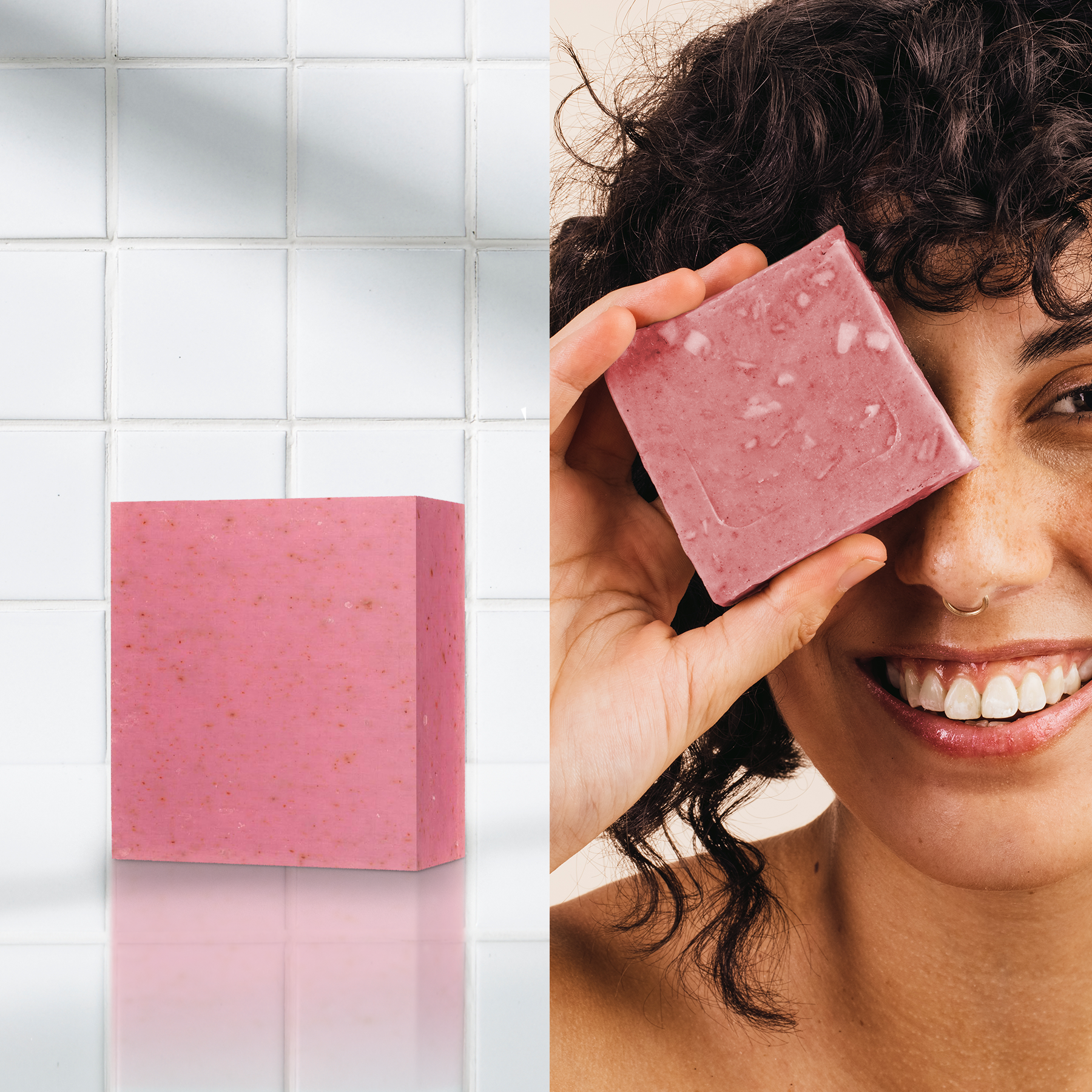 Barra Limpiadora Facial Hidratante Rosa 100g