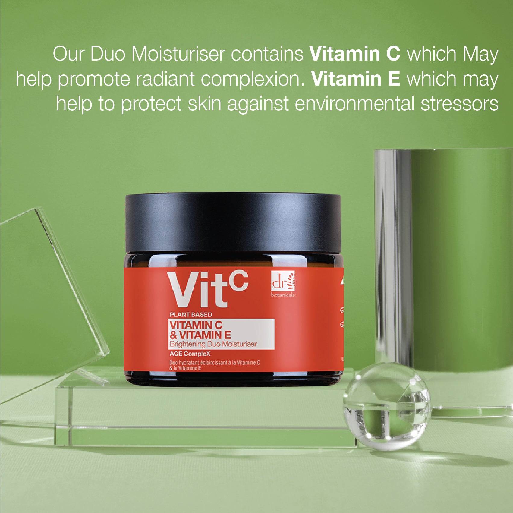 Dr Botanicals Vitamin C Duo Moisturiser & Advanced Facial Serum Kit