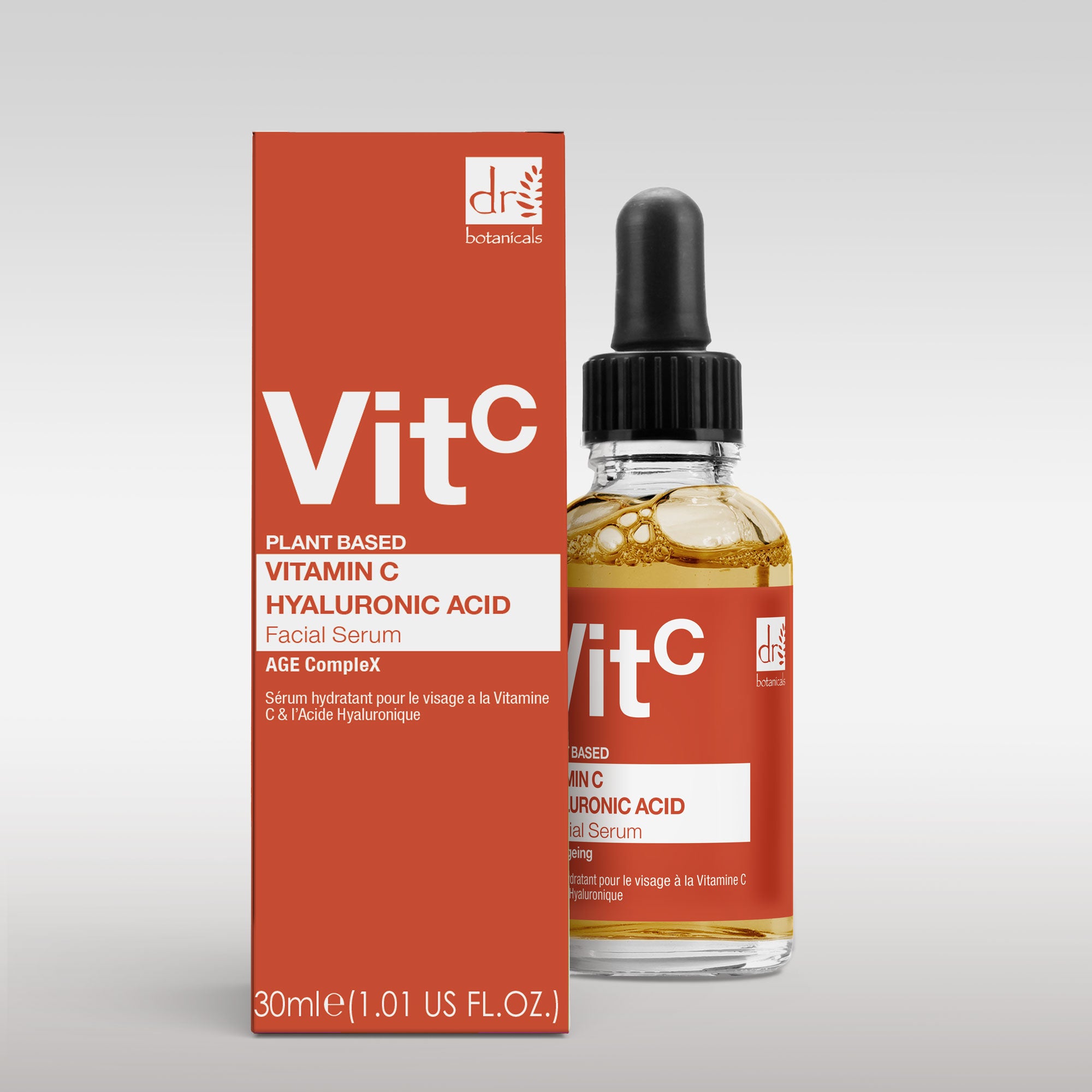 Vitamina C 5% y Ácido Hialurónico 2% Sérum Facial Hidratante 30ml