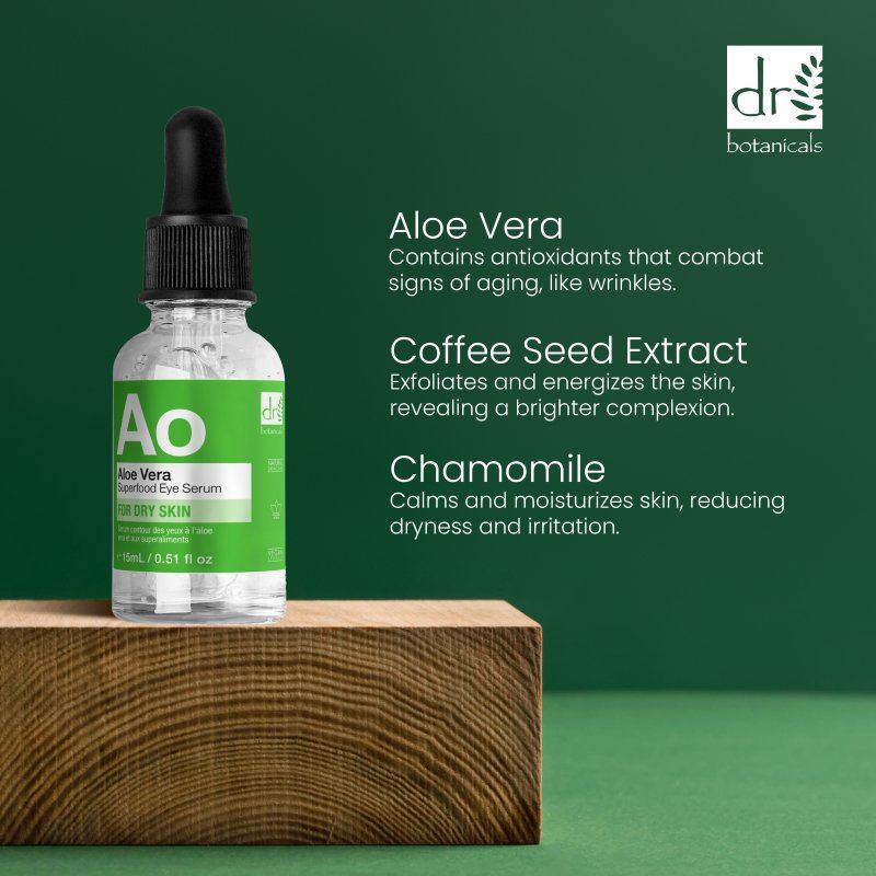 Sérum para ojos superalimento de aloe vera 15 ml