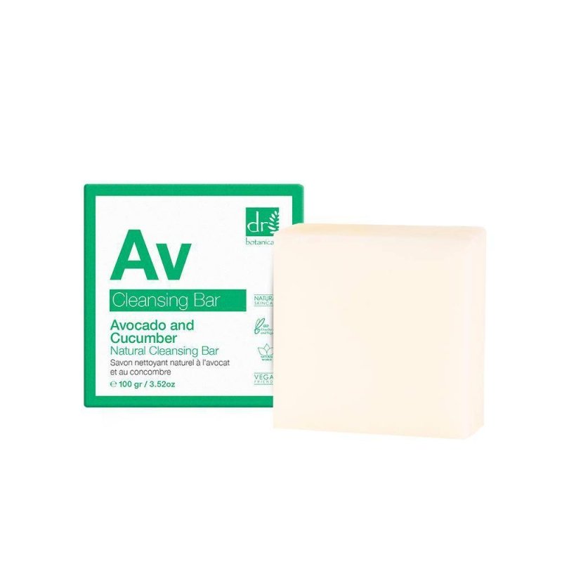 Avocado And Cucumber Natural Cleansing Bar 100g - Dr Botanicals