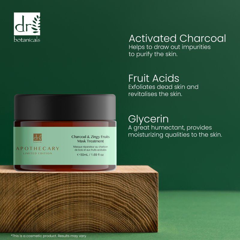 Mascarilla de Tratamiento Carbón y Frutas Zingy 50ml