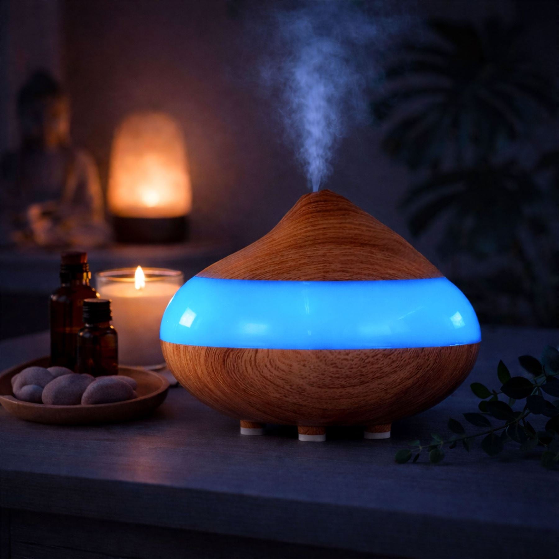 Bio-Balancing Wooden Aroma Digital Diffuser Clear Panel (UK Plug)