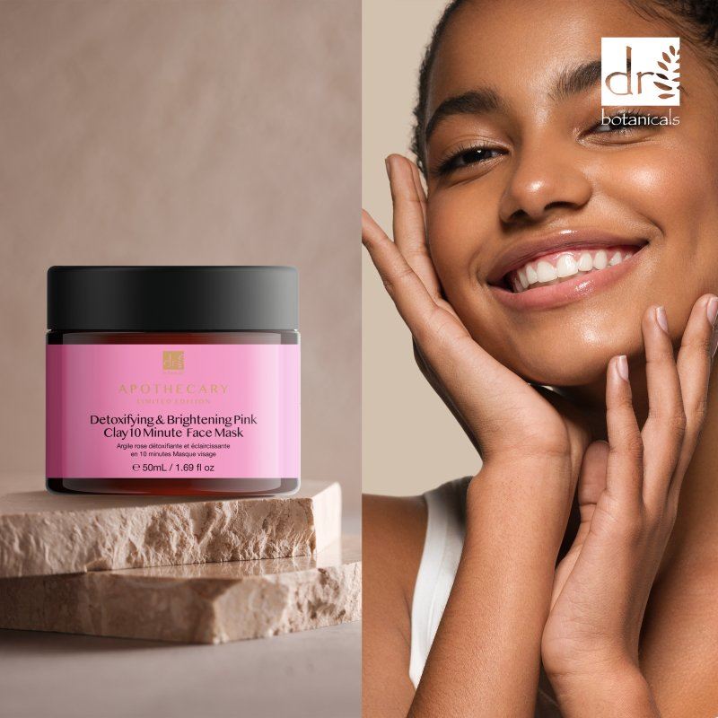 Mascarilla facial de 10 minutos de arcilla rosa desintoxicante e iluminadora 50 ml
