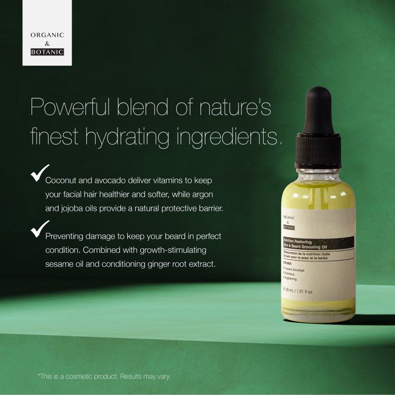 Aceite Restaurador Nutritivo para el Cuidado de la Piel y la Barba 30ml
