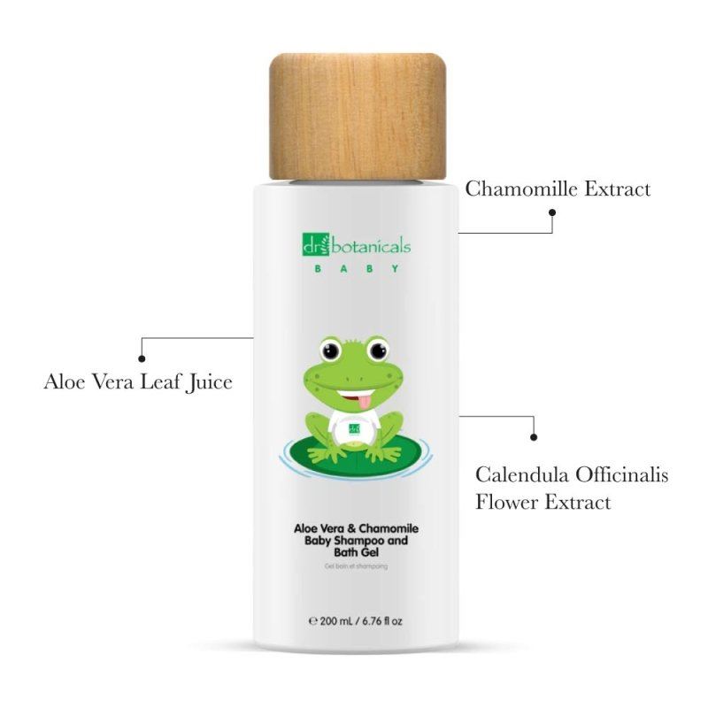 Champú y Gel de Baño Bebé Aloe Vera y Manzanilla 200ml