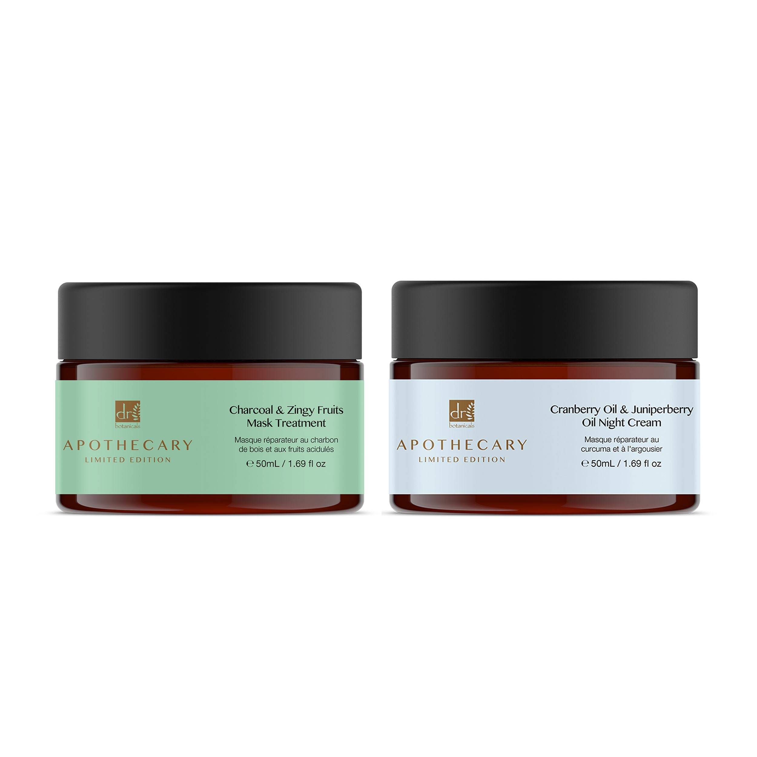 Crema de noche con aceite de arándano y aceite de enebro + tratamiento con mascarilla DB de carbón y frutas picantes 