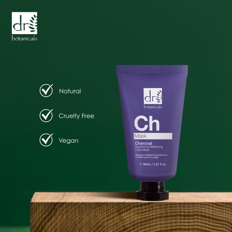 Mascarilla facial matificante con superalimentos de carbón