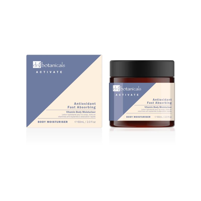 Dr Botanicals Crema hidratante corporal antioxidante, crema hidratante de día con vitamina E y suero de algas marinas