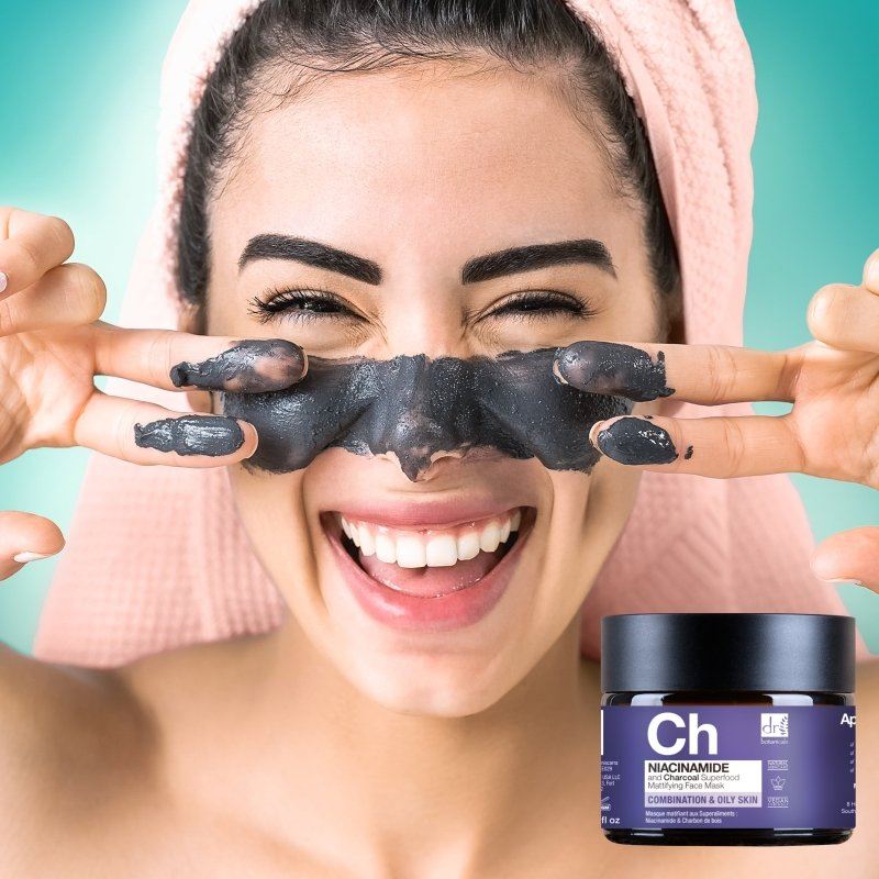 Dúo de mascarillas faciales con superalimento de carbón