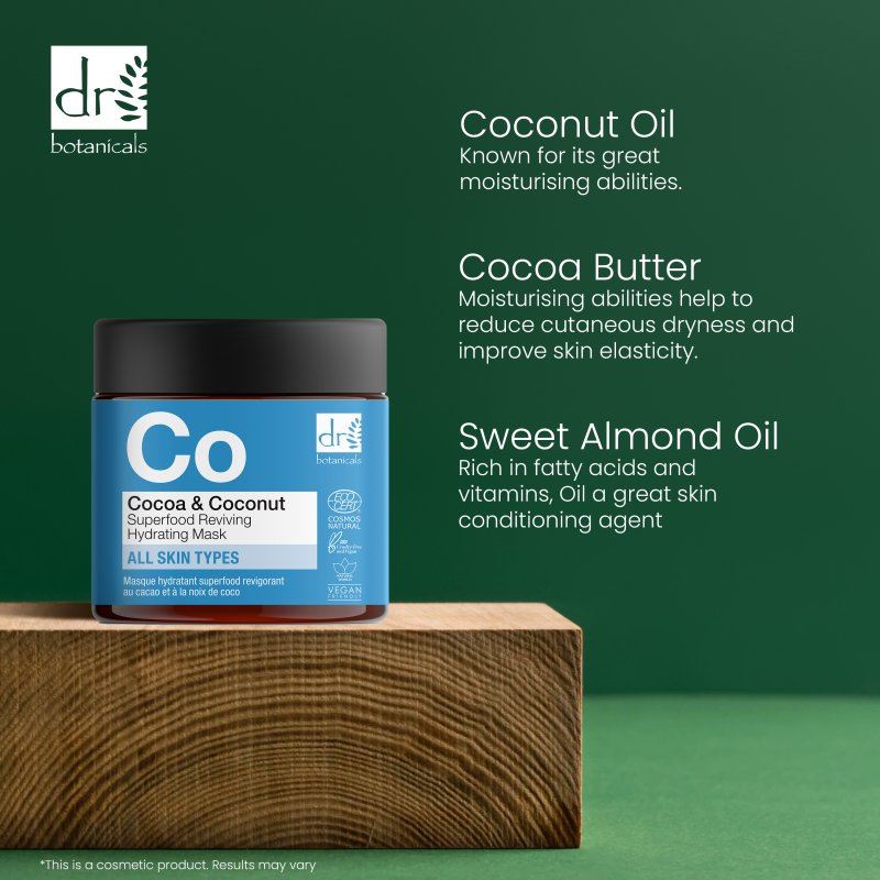 Mascarilla Hidratante Revitalizadora Superalimento Cacao y Coco 60ml