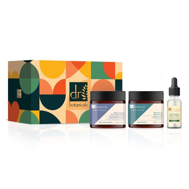 Dr Botanicals Crema hidratante corporal antioxidante, crema hidratante de día con vitamina E y suero de algas marinas