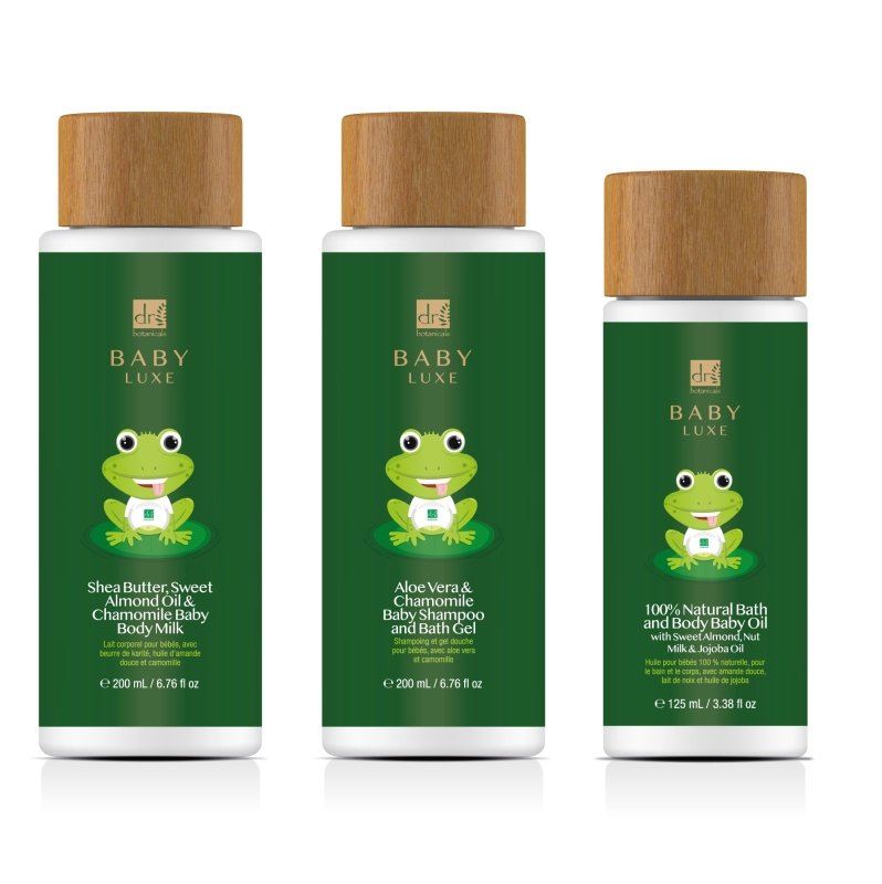 Baby Lux Shampoo and Bath Gel, Body Oil and Milk