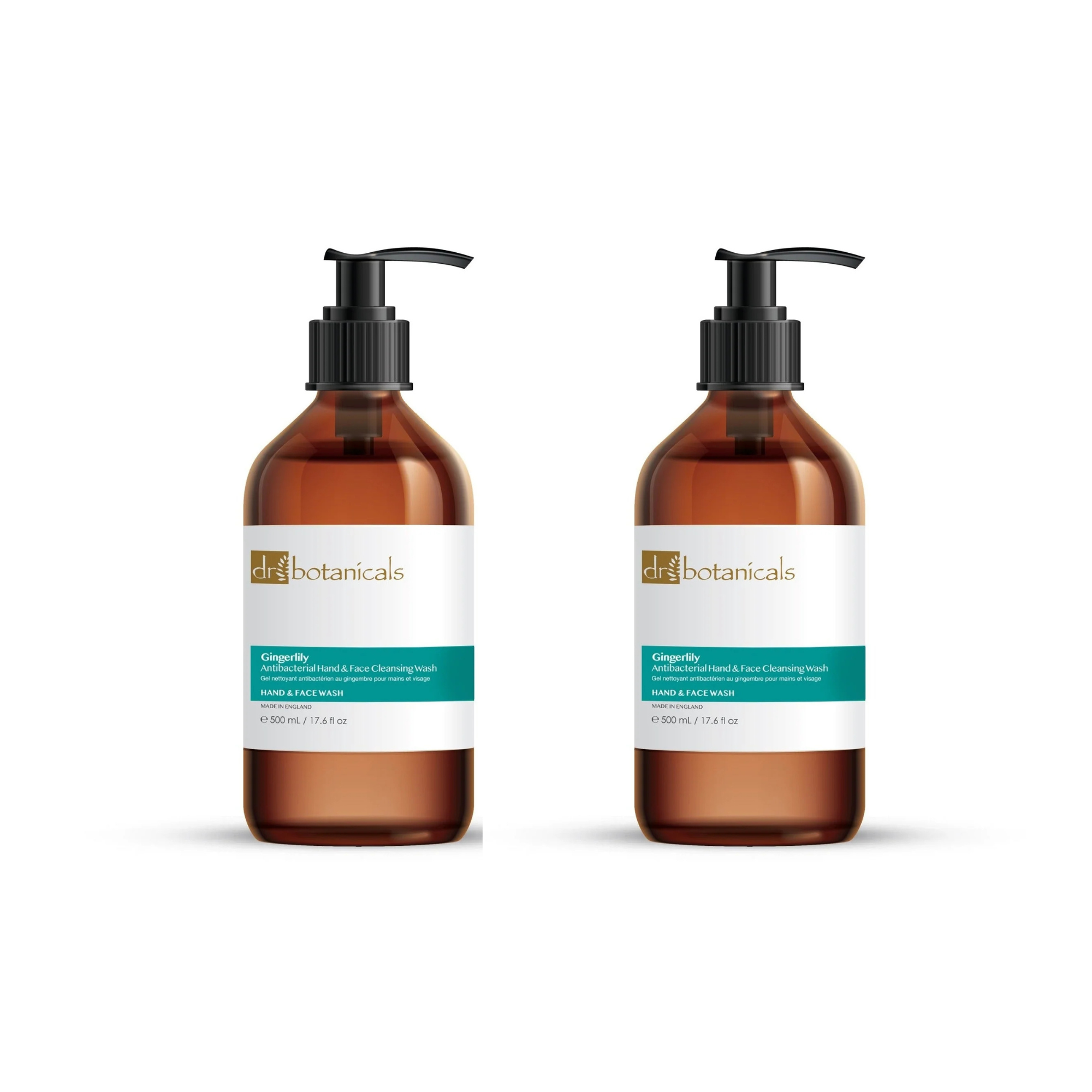 Dr Botanicals Gingerlily Hand & Face Cleansing Wash 500ml Twin Value Savings Pack