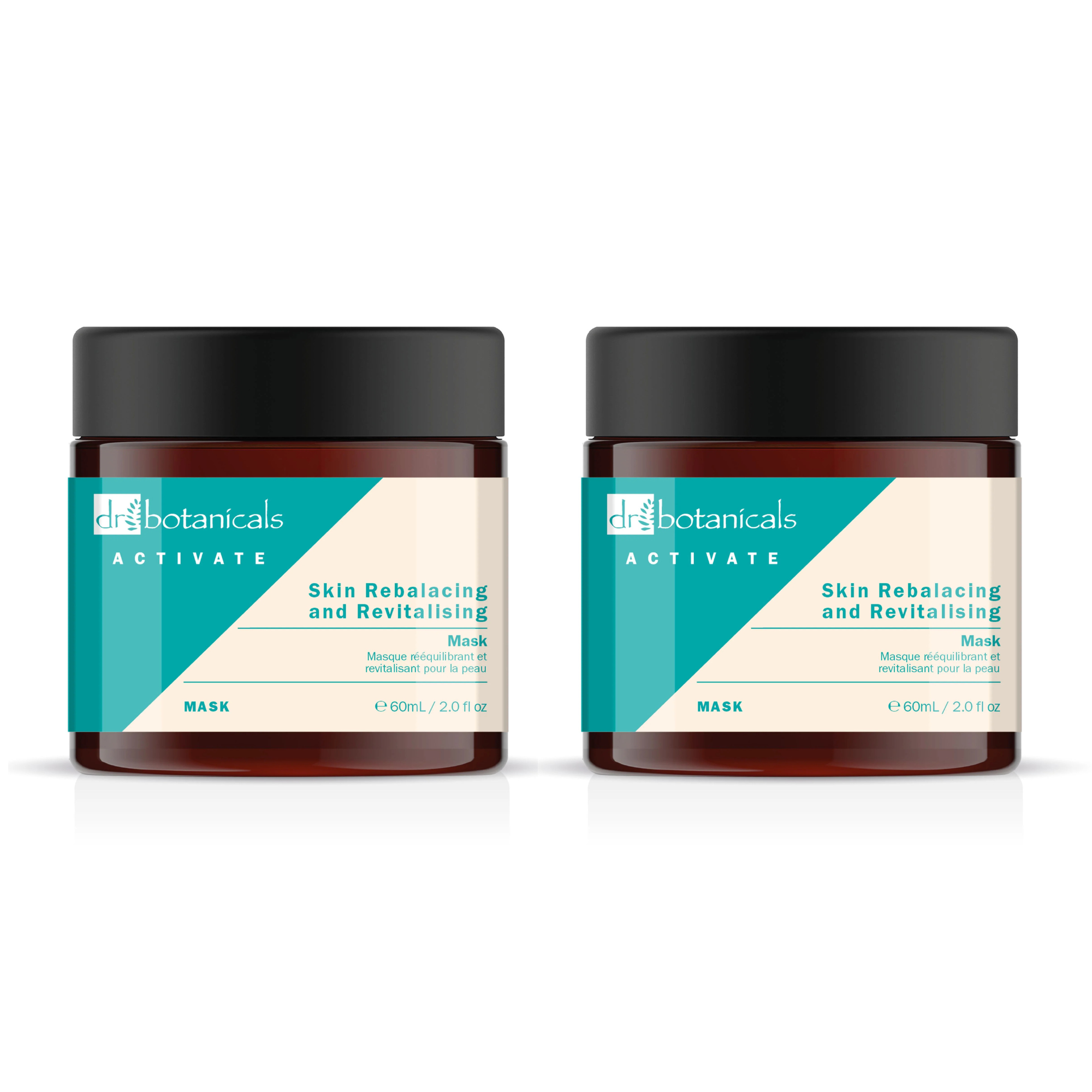 Dr Botanicals Activate Skin Rebalancing & Revitalising Mask 60ml Twin Value Savings Pack