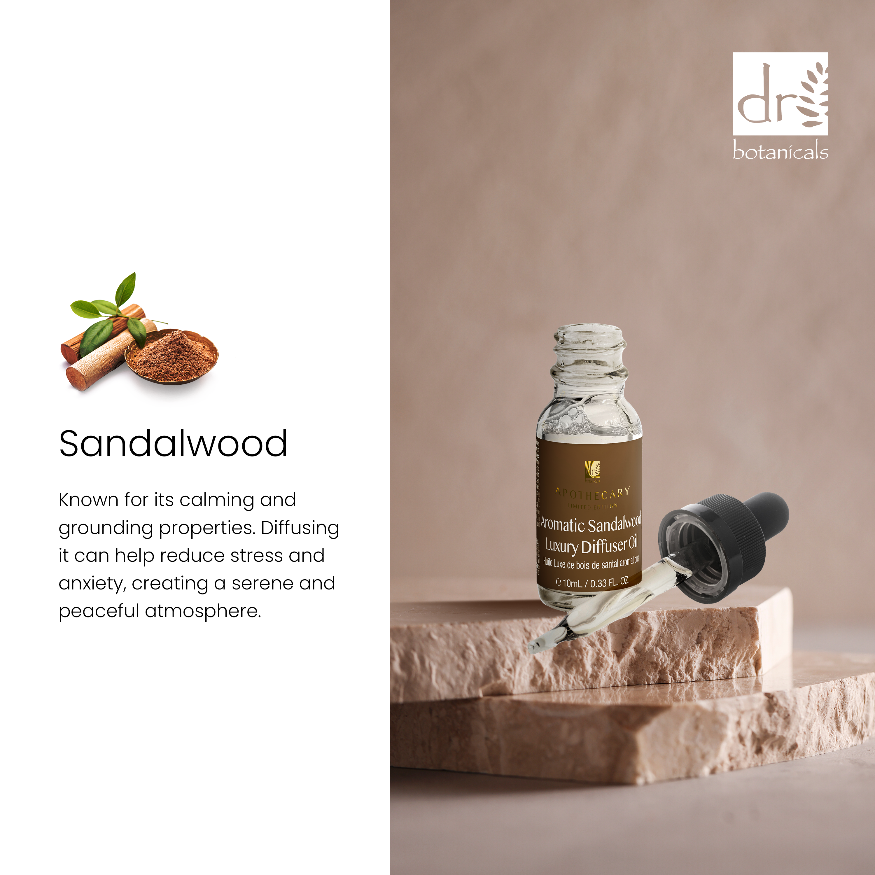 Dr Botanicals Premium 5 In 1 Aromatherapy Aromatic Sandalwood + Rejuvenating Eucalyptus Diffuser Kit