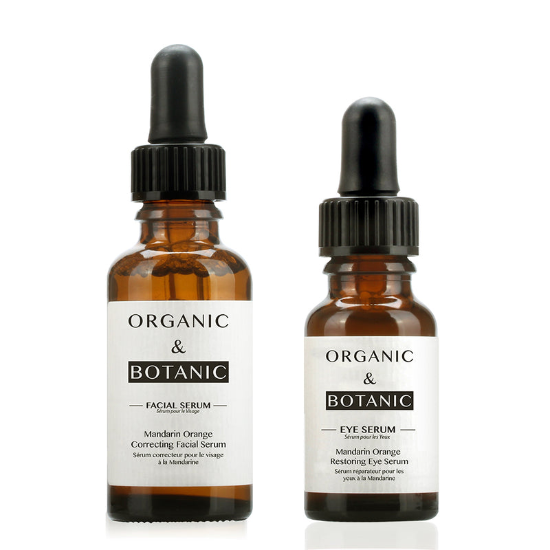 Organic & Botanic Mandarin Orange Restorative Eye Serum + Mandarin Orange  Correcting Facial Serum