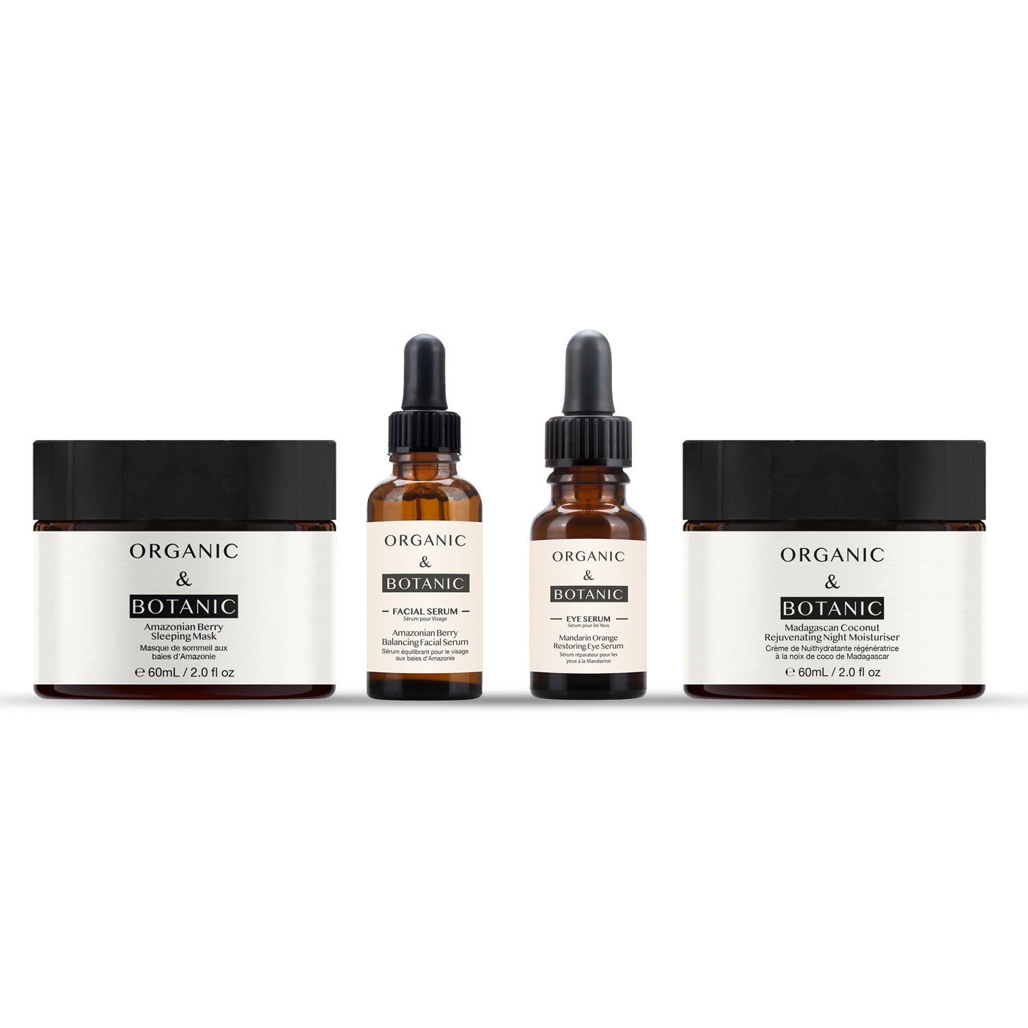 Facial Serum, Night Cream, Eye Serum and Sleeping Mask