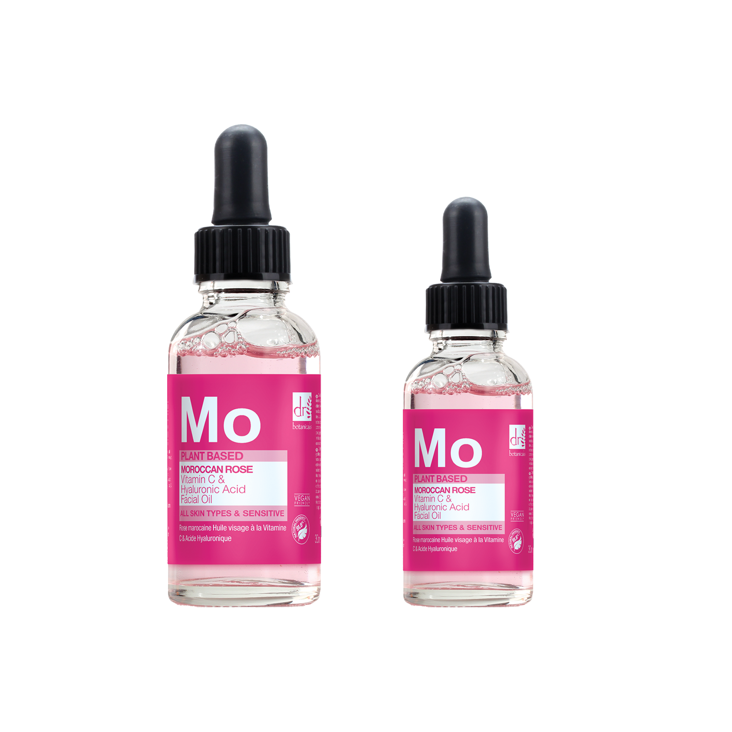 Moroccan Rose Facial Oil with Hyaluronic Acid & Vitamin C 15ml + 30ml