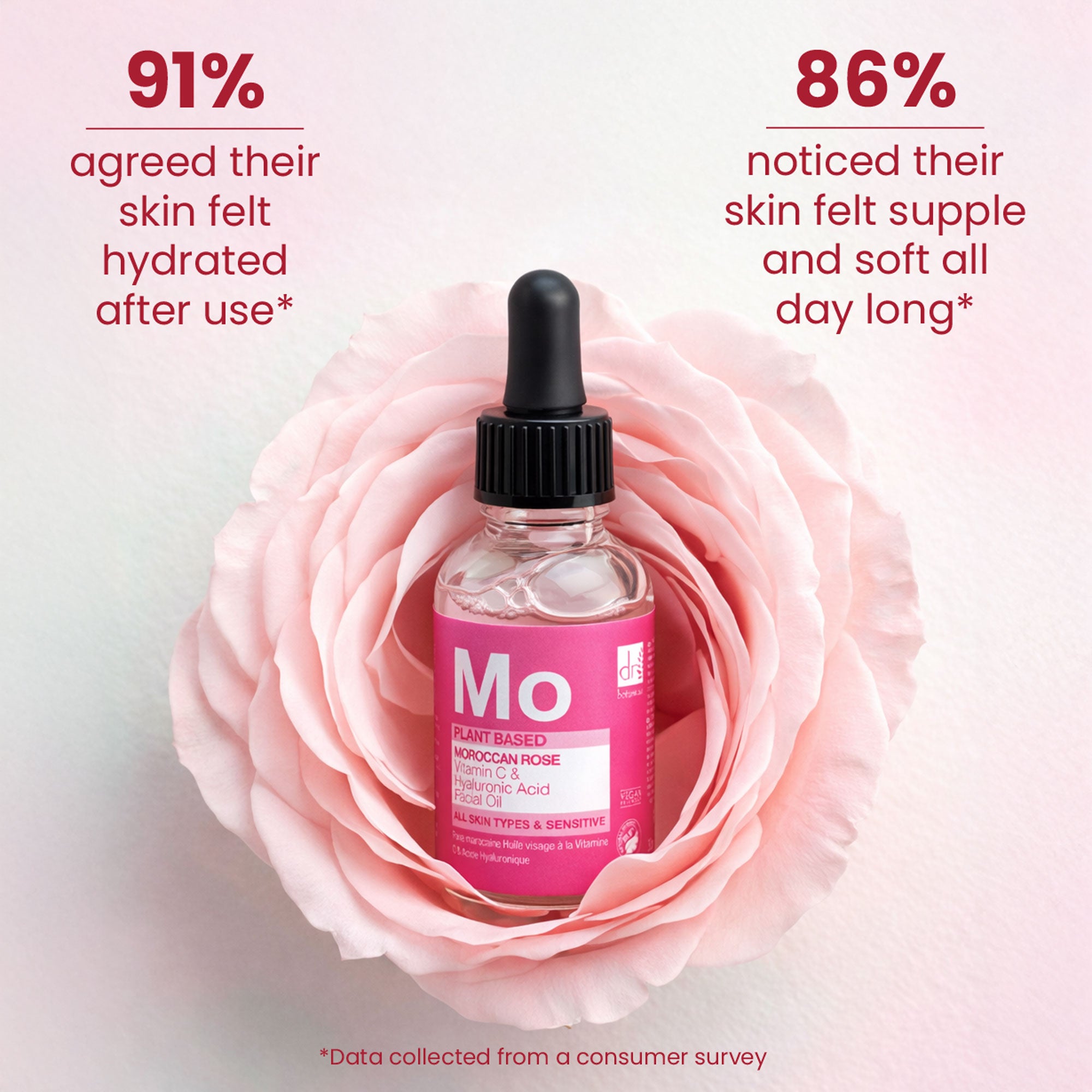 Moroccan Rose Facial Oil with Hyaluronic Acid & Vitamin C