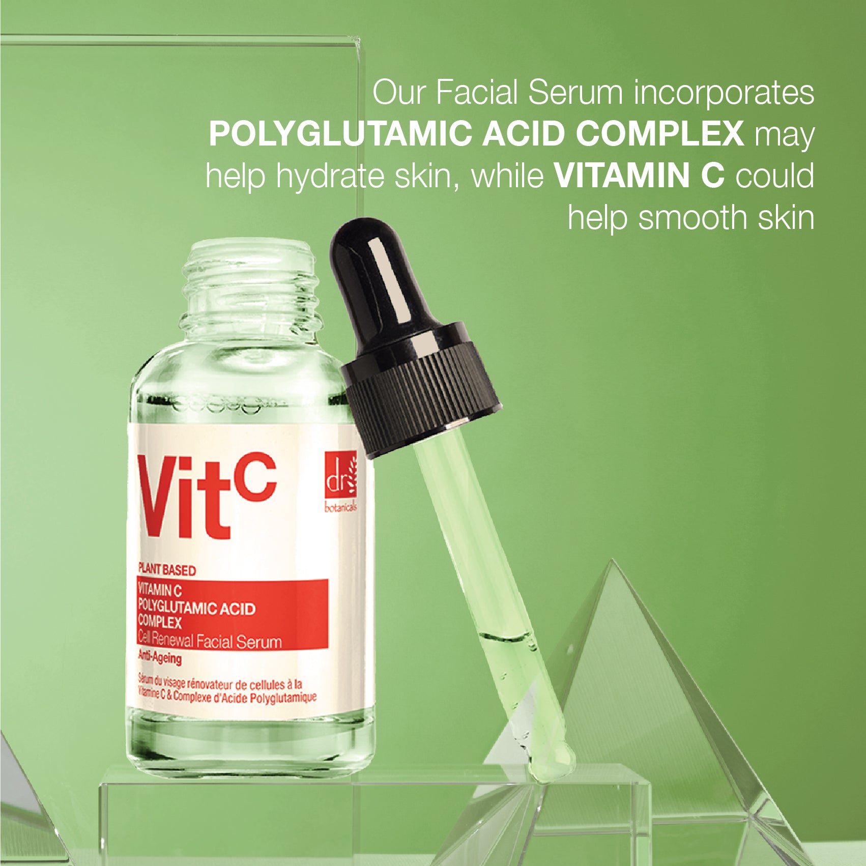 Vitamin C 3% & Polyglutamic Acid Complex 1% & Brightening Facial Serum 30ml