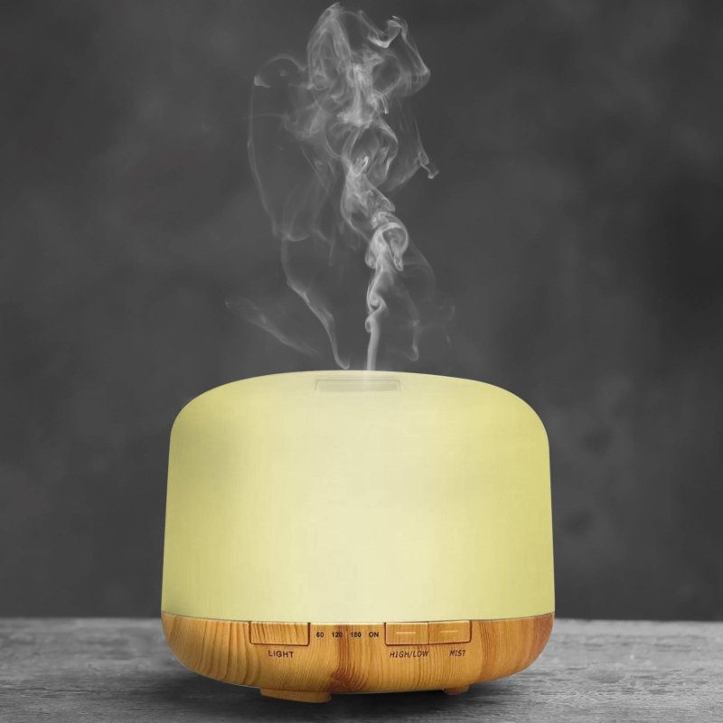 Aroma Diffuser With Wood Grain Base (USB) - Dr Botanicals