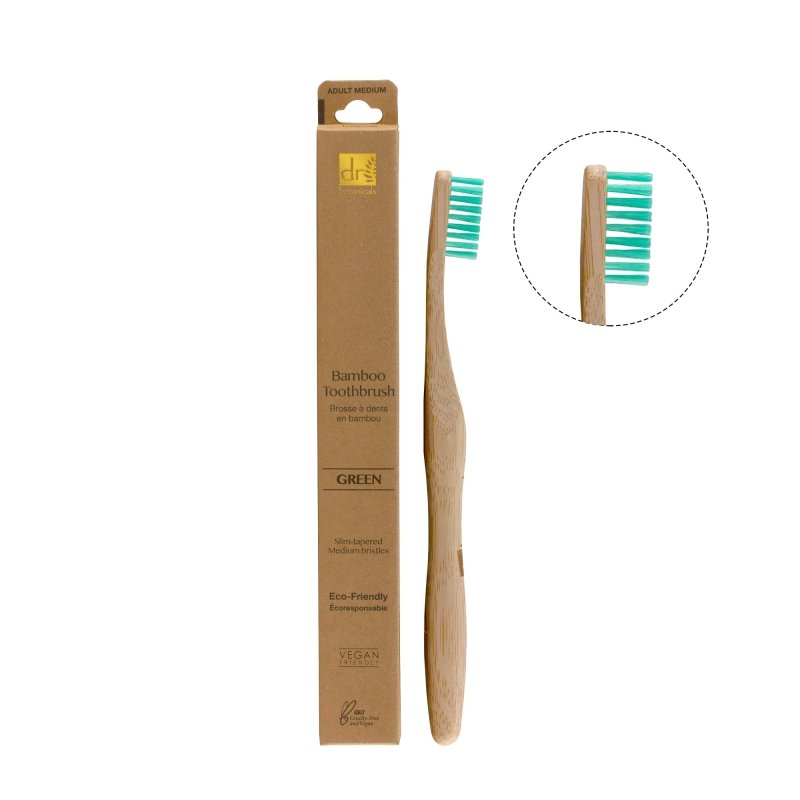 Bamboo Toothbrush Green - Dr Botanicals