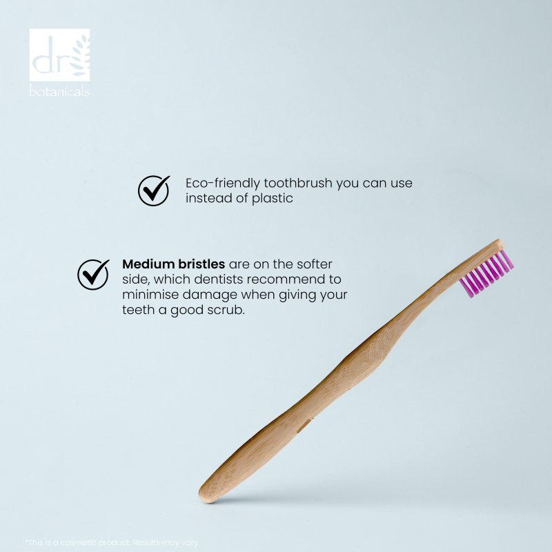 Bamboo Toothbrush Purple - Dr Botanicals