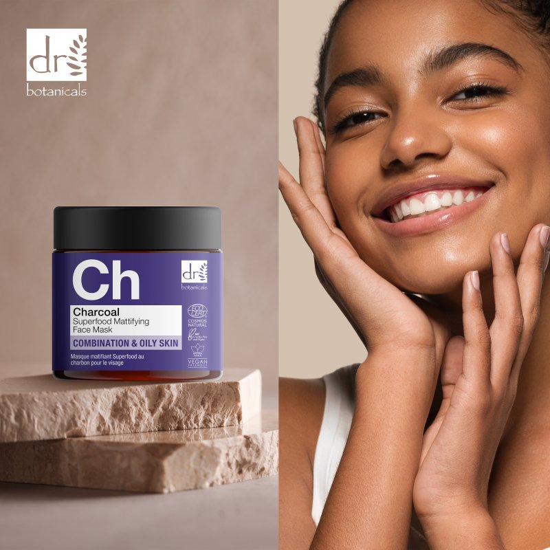 Charcoal Superfood Mattifying Face Mask 60ml - Dr Botanicals