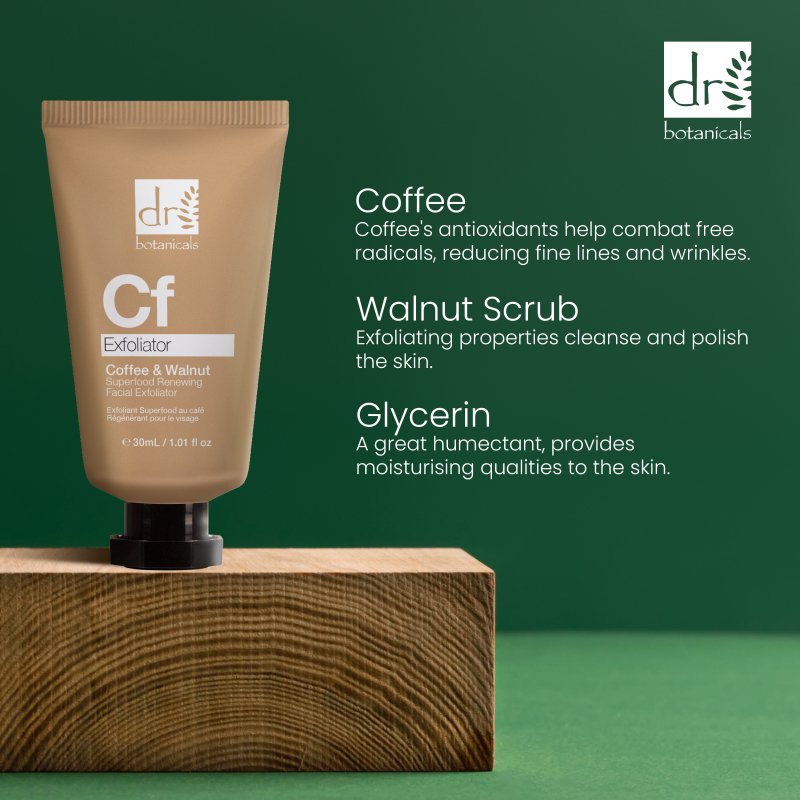 Coffee Superfood Renewing Facial Exfoliator 30ml - Dr Botanicals