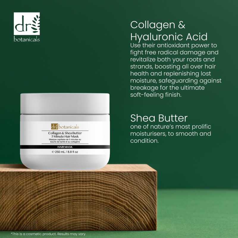 Collagen And Shea Butter 5 Minute Hair Mask 250ml - Dr Botanicals