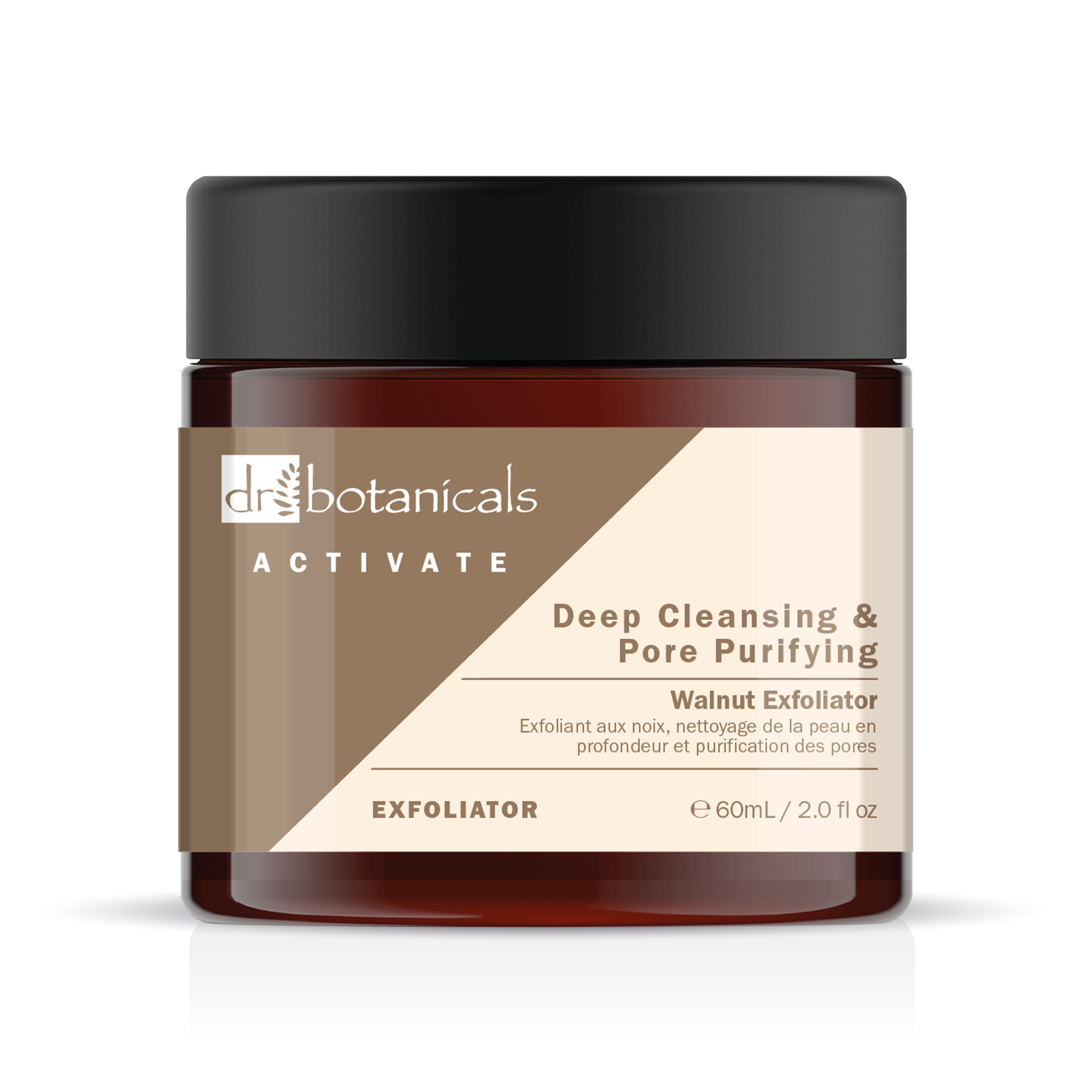 Dr Botanicals Activate Deep Cleansing & Pore Purifying Walnut Exfoliator 60ml Twin Value Savings Pack