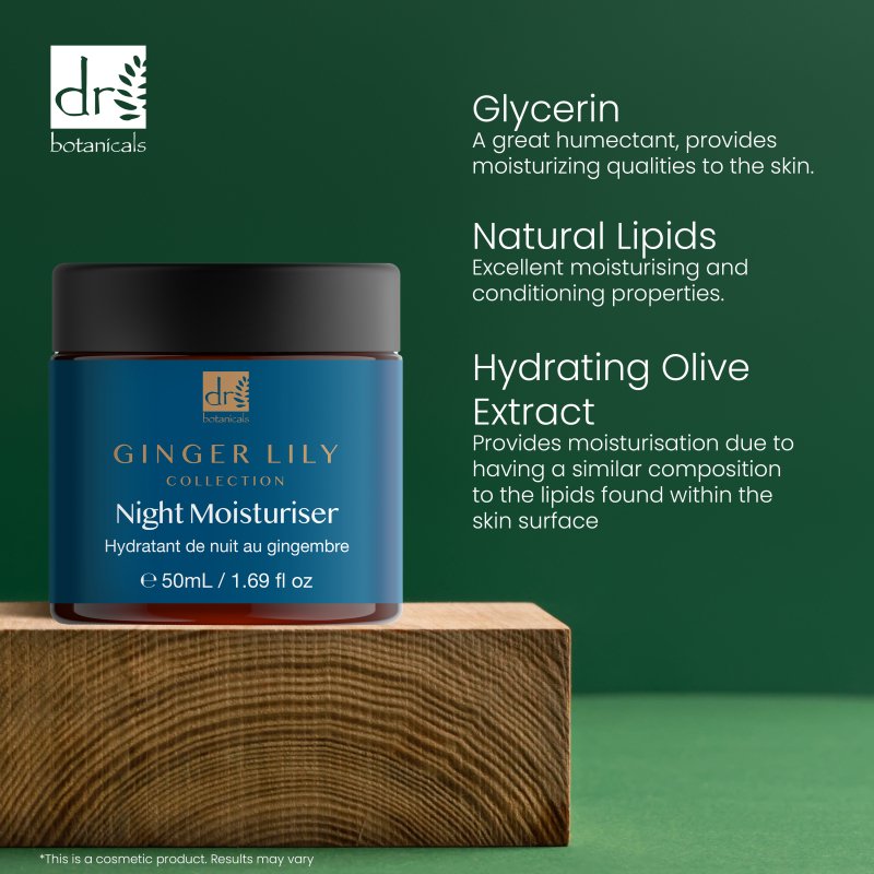 Gingerlily Night Moisturiser 50ml - Dr Botanicals