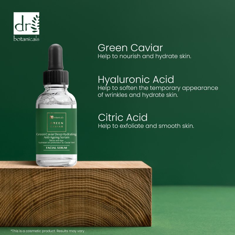 Green Caviar Deep Hydrating Anti - Ageing Serum 30ml - Dr Botanicals