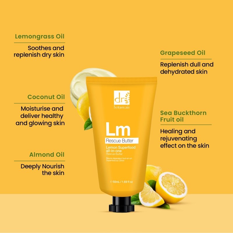 Lemon Superfood All - In - One Rescue Butter 50ml - Dr Botanicals