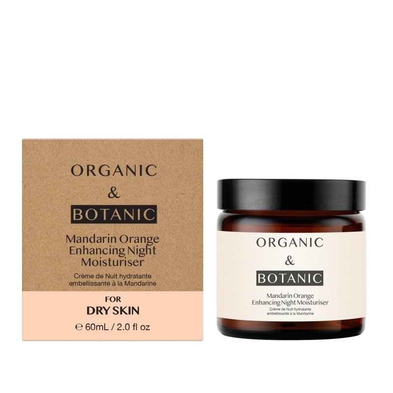 Mandarin Orange Night Moisturizer with Bakuchiol & Vitamin C - 60ml - Revitalizing & Hydrating for Firmer, Brighter, & Younger - Looking Skin - Dr Botanicals