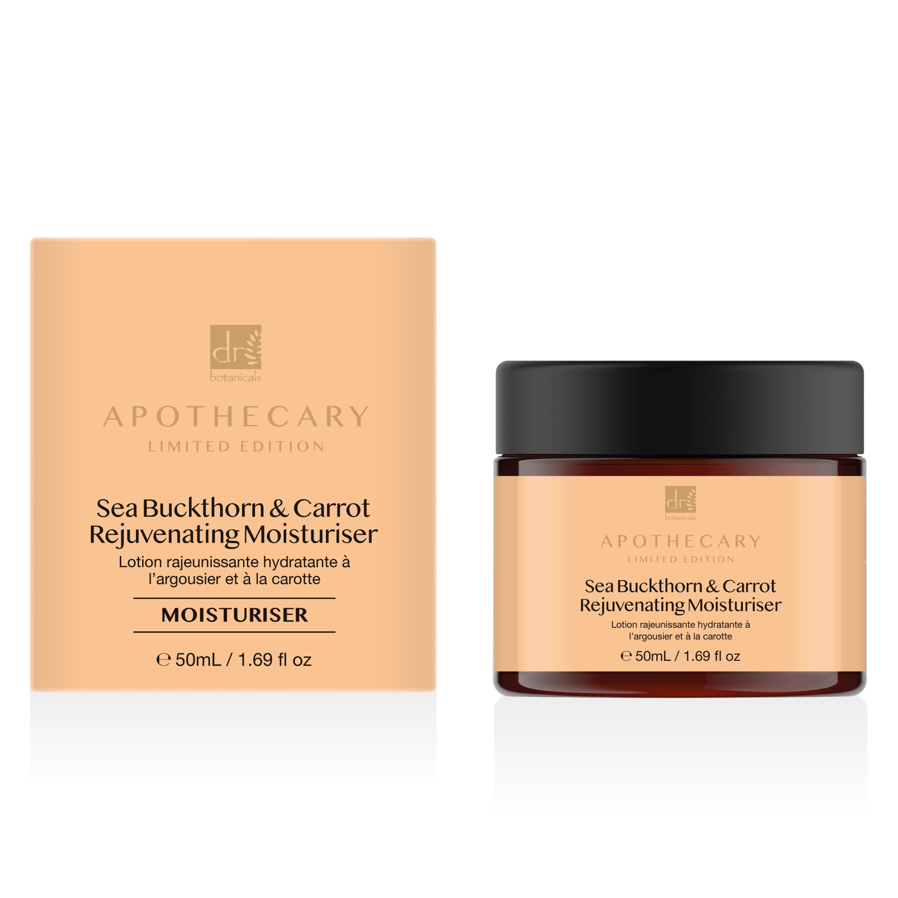 Dr Botanicals Sea Buckthorn & Carrot Rejuvenating Moisturiser 50ml Twin Value Savings Pack