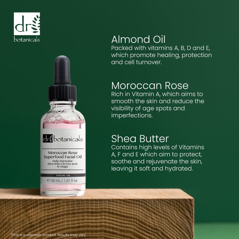 Moroccan Rose Superfood Facial Oil 30ml - Dr Botanicals