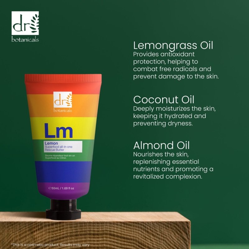 Pride Edition Lemon Superfood All - In - One Rescue Butter 50ml - Dr Botanicals