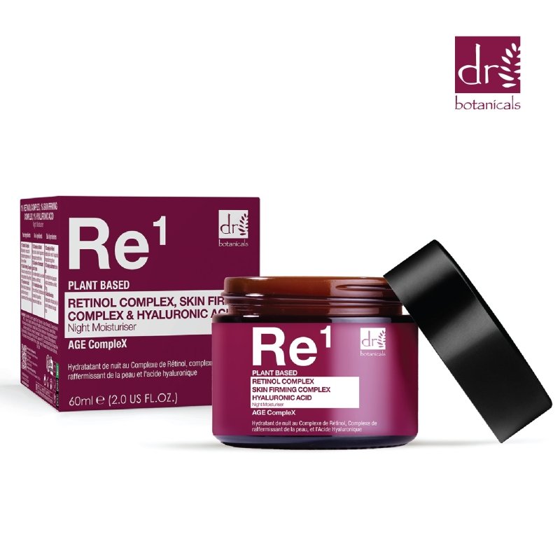 Retinol Complex 1%, Skin Firming Complex 1% & Hyaluronic Acid 1% Night Moisturiser 60ml - Dr Botanicals