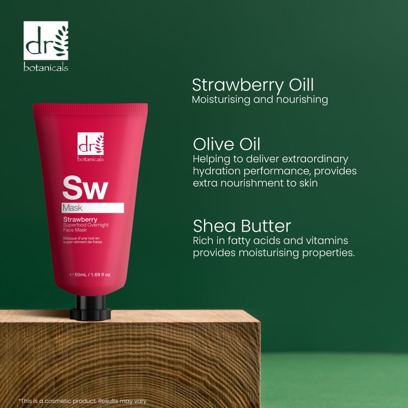 Strawberry Overnight Face Mask 50ml - Dr Botanicals