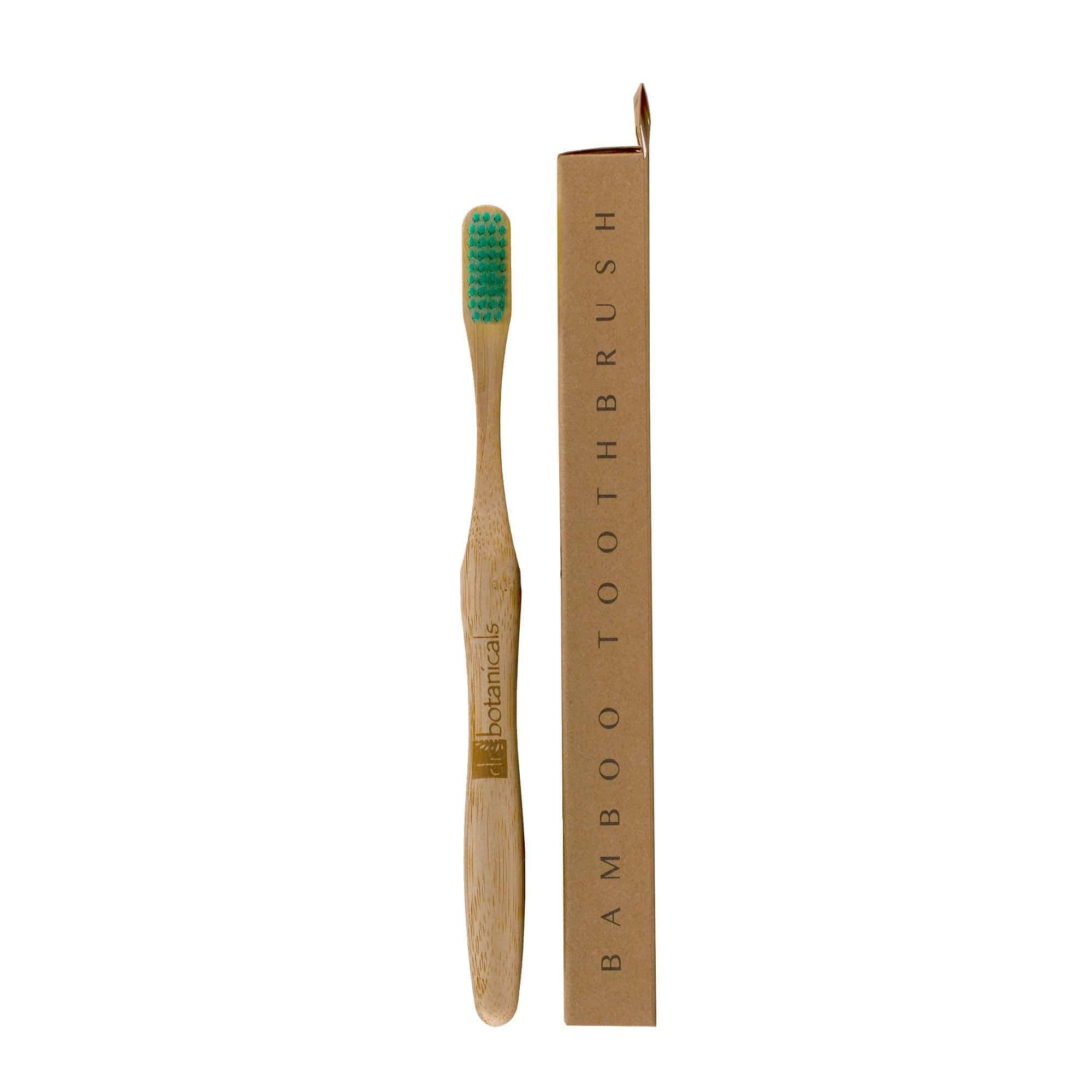 Dr Botanicals Bamboo Toothbrush Green Twin Value Savings Pack