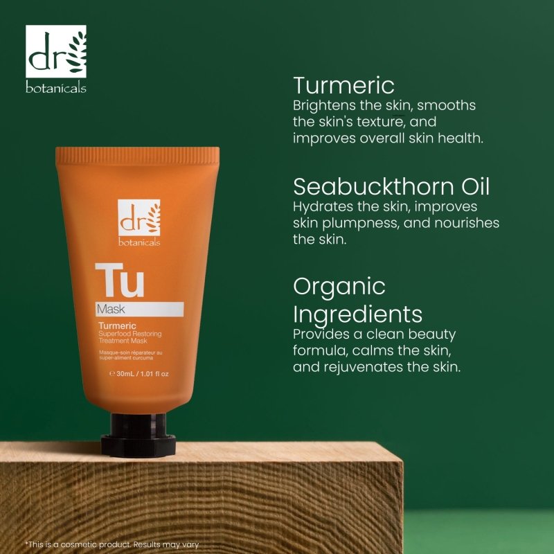 Turmeric Superfood Restoring Treatment Mask 30ml - Dr Botanicals