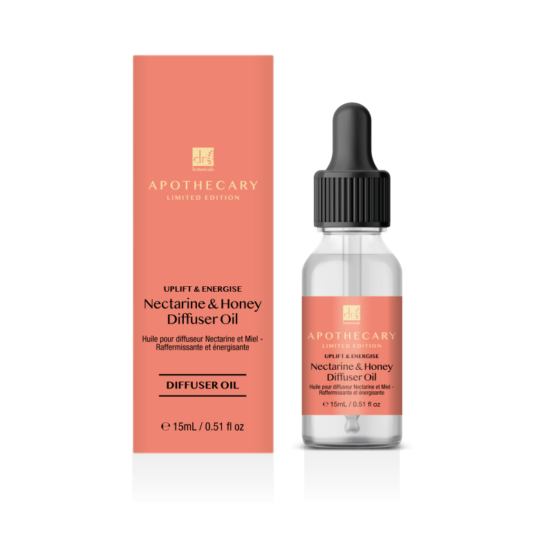 Uplift & Energise Nectarine & Honey Diffuser Oil 15ml - Dr Botanicals