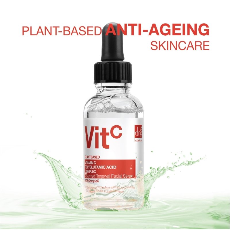 Vitamin C 3% & Polyglutamic Acid Complex 1% & Brightening Facial Serum 30ml - Dr Botanicals